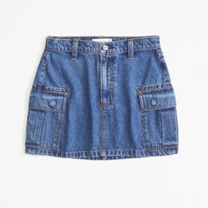 NWT Abercrombie Cargo Pocket Denim Mini